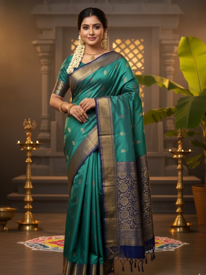 Pochampally Tissue Border Silk Sarees